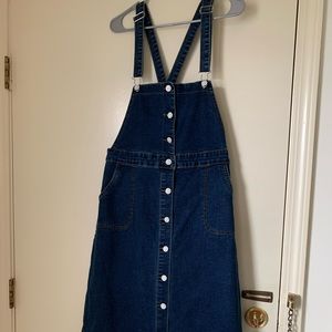 Button down overall dress